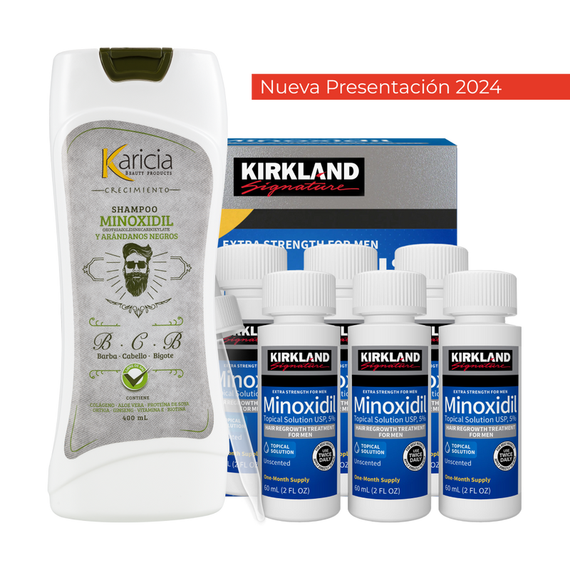 Combo Kit Minoxidil Kirkland Shampoo Tienda Online 🇨🇴 Pago