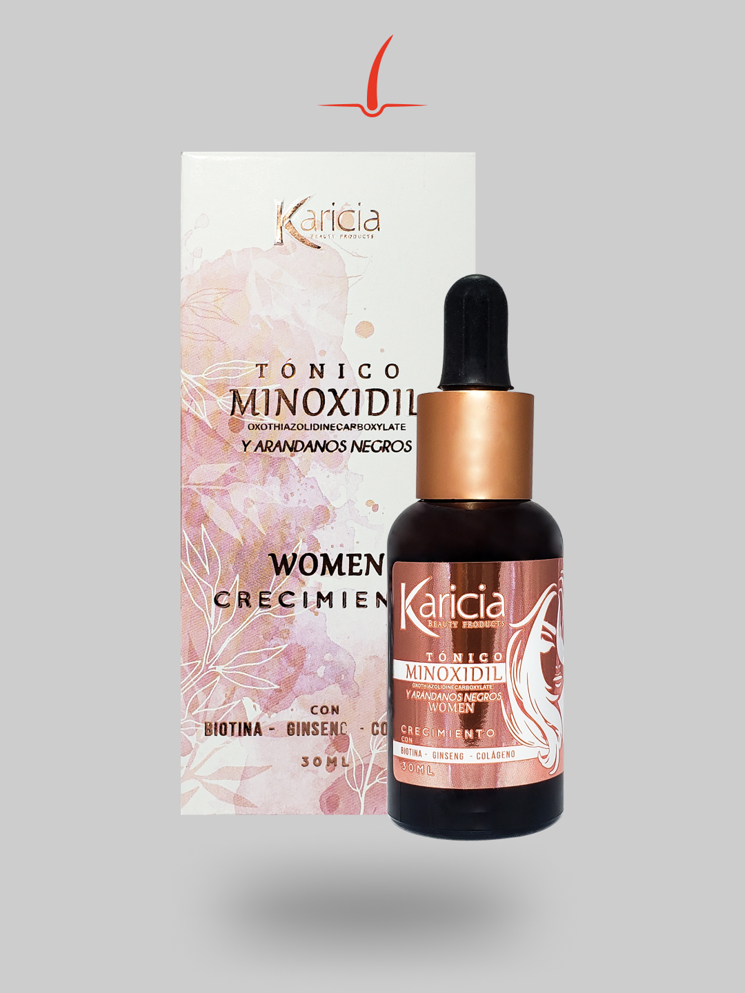 Minoxidil Karicia Mujer con Arándanos Negros