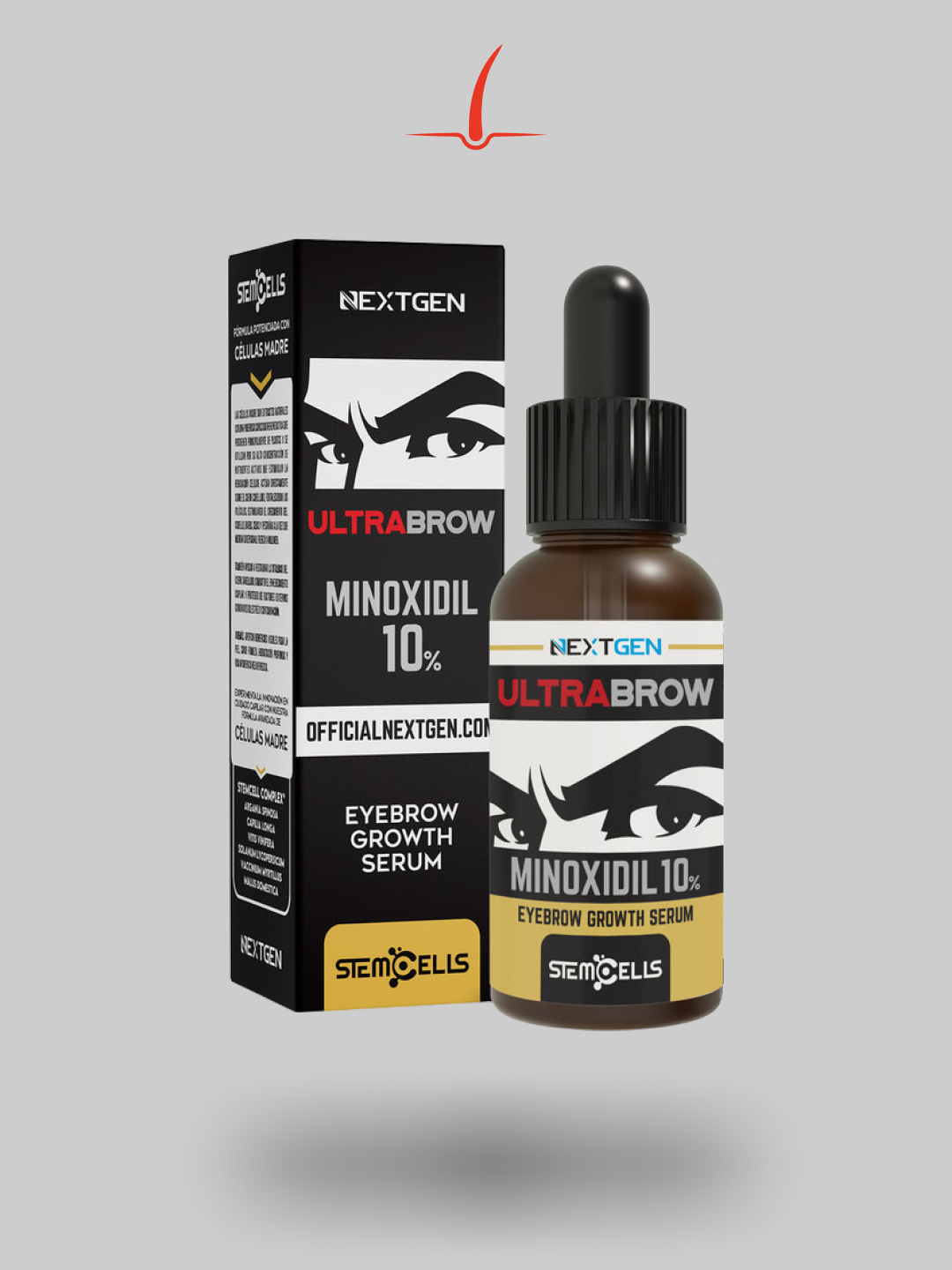 Minoxidil para Cejas NextGen Ultrabrown Serum 10%