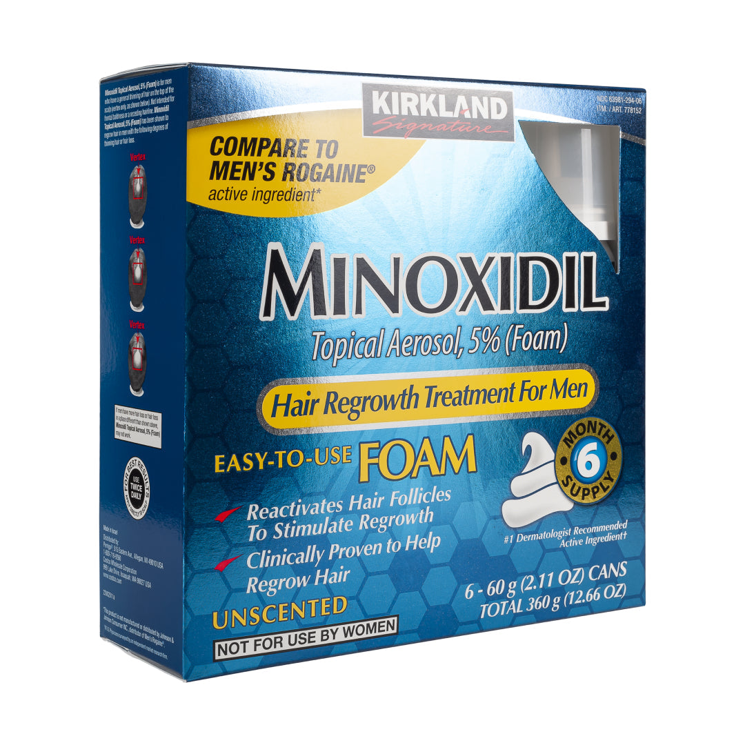 Caja De Minoxidil Kirkland Espuma x 6 Und.